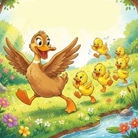 Duck and Ducklings - Free Online Jigsaw Puzzle Game for Kids