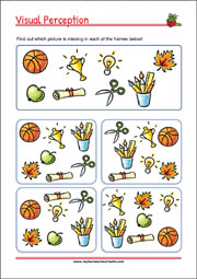 Worksheets for practicing cognitive skills (learning, thinking, problem-solving)