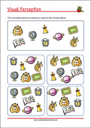 Worksheets for practicing cognitive skills (learning, thinking, problem-solving)