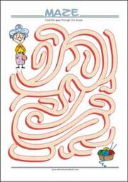 Find the ball of yarn - Printable Maze for Kids Free printable Maze Worksheet for Kids (PDF)