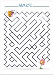Find the flower - Printable Maze for Kids Free printable Maze Worksheet for Kids (PDF)