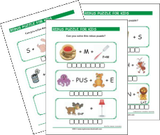 Free Picture-Word Puzzle for Kids (PDF)