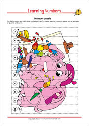 Simple Math - Worksheet for Preschool and Kindergarten
