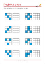 Copy the pattern - Visual perception skills Worksheet