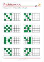 Copy the pattern - Visual perception skills Worksheet
