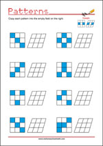 Copy the pattern - Visual perception skills Worksheet