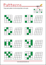 Copy the pattern - Visual perception skills Worksheet