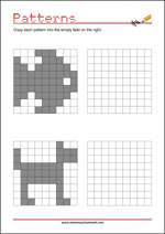 Copy the pattern - Worksheets To Improve Focus And Visual Attention