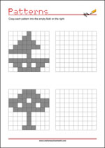 Copy the pattern - Worksheets To Improve Focus And Visual Attention