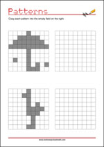 Copy the pattern - Worksheets To Improve Focus And Visual Attention