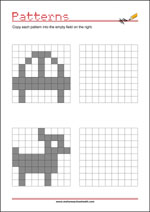 Copy the pattern - Worksheets To Improve Focus And Visual Attention