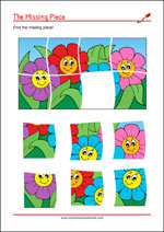 Missing piece - Worksheets To Improve Focus And Visual Attention