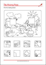 Missing piece - Worksheets To Improve Focus And Visual Attention