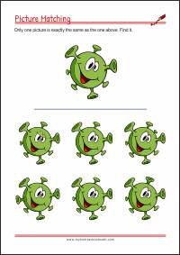 Picture Matching Worksheet - Attention & Focus Practice 