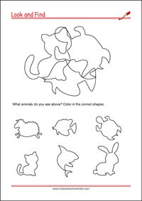 Picture Matching Visual Scanning Worksheet