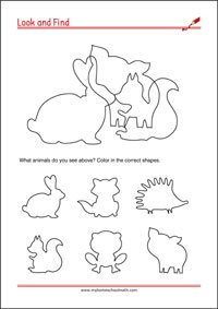 Picture Matching Visual Scanning Worksheet