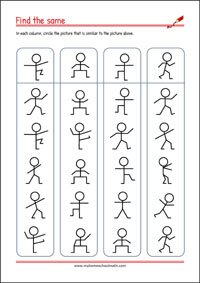 Picture Matching - Visual Scanning Worksheets