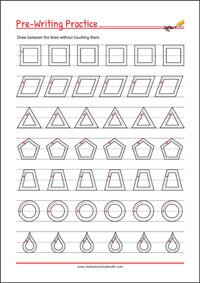 Tracing lines - Free Pre-Writing Worksheet for Kids!