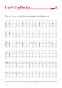 Shapes & Patterns Practice - Handwriting Practice Printable Worksheet for Kids