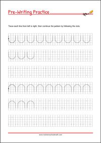 Shapes & Patterns Practice - Handwriting Practice Printable Worksheet for Kids