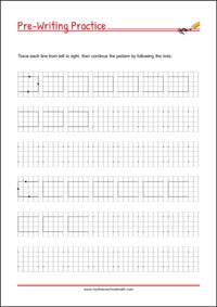 Shapes & Patterns Practice - Handwriting Practice Printable Worksheet for Kids