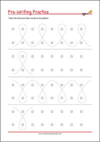 Pencil Control Paths Worksheets - Handwriting Practice Printable Worksheet for Kids
