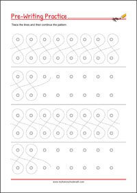 Pencil Control Paths Worksheets - Handwriting Practice Printable Worksheet for Kids