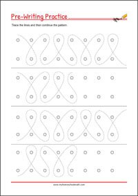 Pencil Control Paths Worksheets - Handwriting Practice Printable Worksheet for Kids