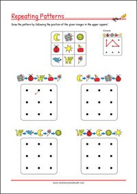 Repeating Pattern - Pre-Writing Worksheet for Kids!