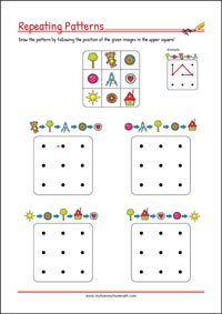 Repeating Pattern - Pre-Writing Worksheet for Kids!