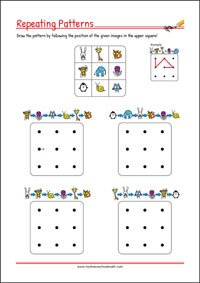 Repeating Pattern - Pre-Writing Worksheet for Kids!