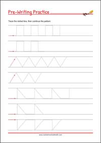 Shapes & Patterns Practice - Handwriting Practice Printable Worksheet for Kids