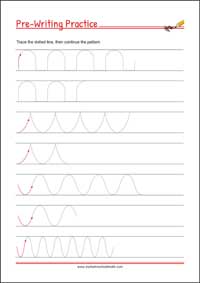 Shapes & Patterns Practice - Handwriting Practice Printable Worksheet for Kids