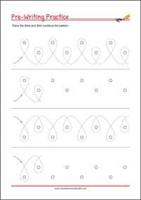 Pencil Control Paths Worksheets - Handwriting Practice Printable Worksheet for Kids