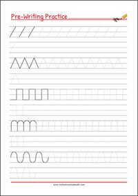 Tracing lines - Free Pre-Writing Worksheet for Kids!