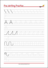 Tracing lines - Free Pre-Writing Worksheet for Kids!