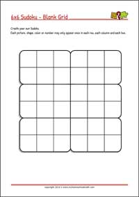 Create your own Sudoku Puzzle - Printable Blank Grid for Kids