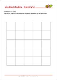 Create your own Sudoku Puzzle - Printable Blank Grid for Kids